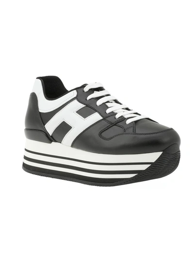 Hogan Maxi H222 Sneaker In Black-white