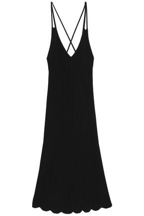 Sandro Woman Ribbed-knit Midi Dress Black | ModeSens