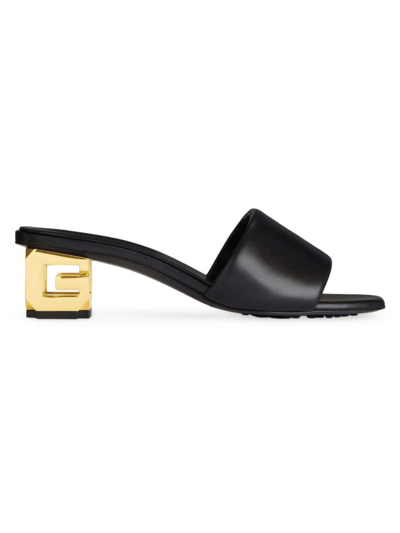 Givenchy Women's G Cube Mules In Leather In Black
