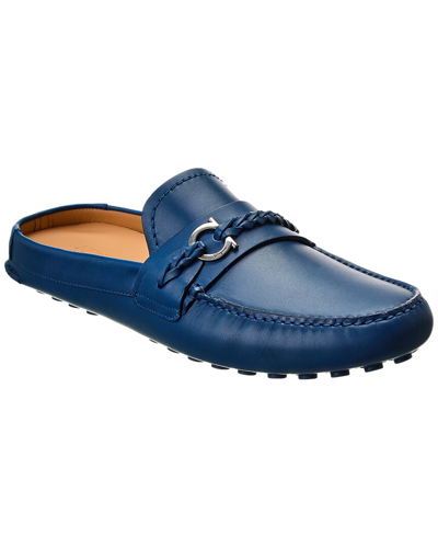 Ferragamo Grand Leather Loafer In Blue