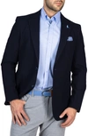 Tailorbyrd Modern Fit Solid Seersucker Sport Coat In Navy