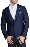 Tailorbyrd Textured Solid Sport Coat In Navy