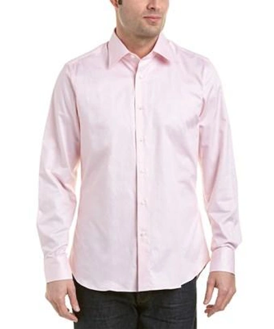 Canali Classic Cotton Dress Shirt In Pink