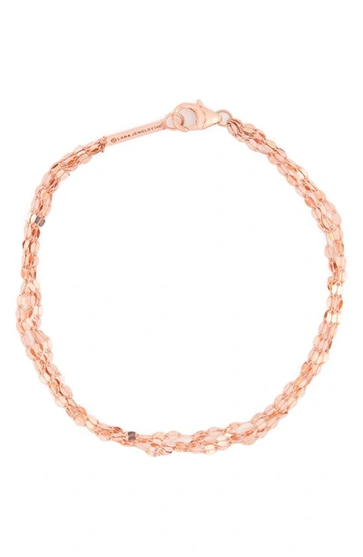 LANA 14K GOLD PETITE BLAKE CHAIN TRIPLE STRAND BRACELET 