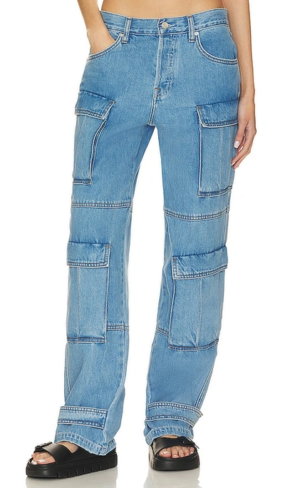 Grlfrnd Blue Lex Cargo Jeans In San Vincente