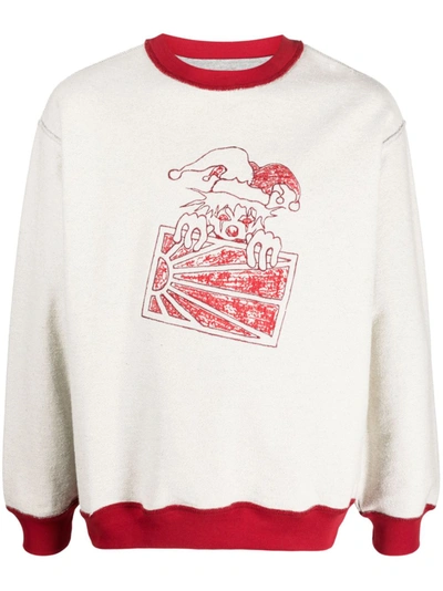 Paccbet Graphic-print Cotton Sweatshirt In Gray