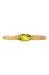 Saachi Stone Cuff Bracelet In Light Green