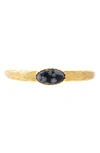 Saachi Stone Cuff Bracelet In Black