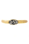 Saachi Stone Cuff Bracelet In Taupe