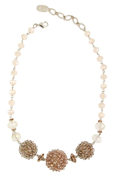 Saachi Short Raspberry Beaded Necklace In Natural