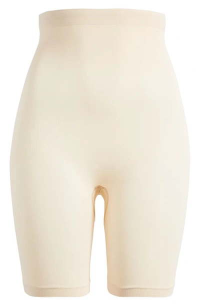 Skims Barely There Shapewear Low Back Shorts In Clay