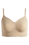 Skims Unlined Bralette In Clay
