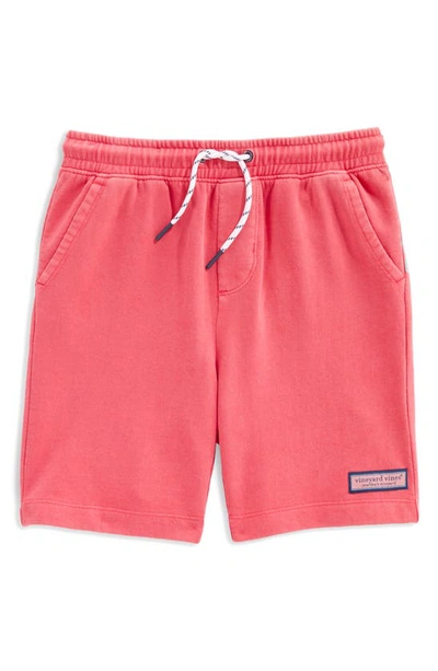 Vineyard Vines Kids' Sun Washed Jetty Shorts In Sailors Red