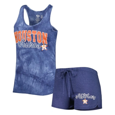 Concepts Sport Navy Houston Astros Billboard Racerback Tank & Shorts Sleep Set