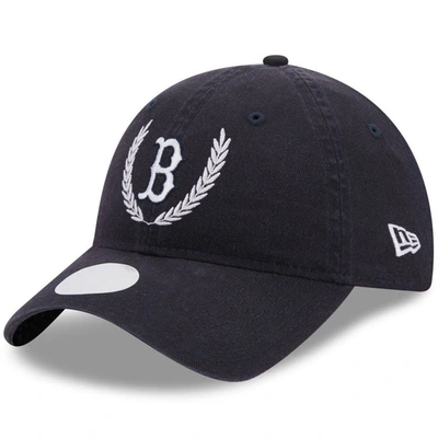 New Era Navy Boston Red Sox Leaves 9twenty Adjustable Hat