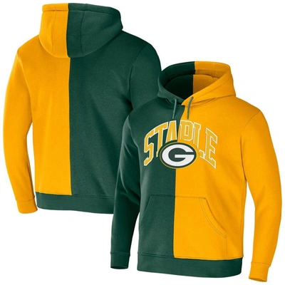 Staple Nfl X  Hunter Green Green Bay Packers Split Logo Pullover Hoodie