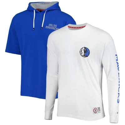Tommy Jeans Men's  Blue, White Dallas Mavericks Matthew 2-in-1 T-shirt And Hoodie Combo Set In Blue,white