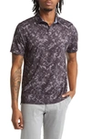 Rhone Floral Performance Golf Polo In Smoked Pearl Floral