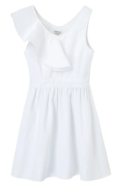 Habitual Kids' Ruffle Fit & Flare Dress In White