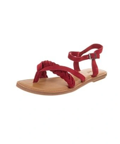 Toms 'lexie' Sandal In Red Suede