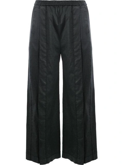 Ilaria Nistri Pleated Cropped Trousers - Black
