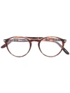 Persol Round Shaped Glasses In Brown