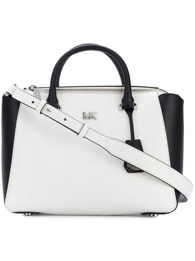 Michael Michael Kors Women's Leather Handbag Shopping Bag Purse Nolita In White