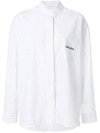 Walk Of Shame Logo Pinstripe Shirt - White
