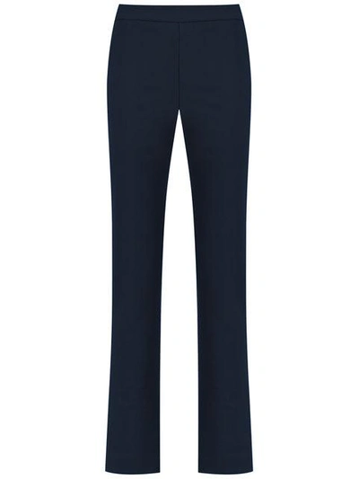 Gloria Coelho High Rise Straight-fit Trousers In Blue