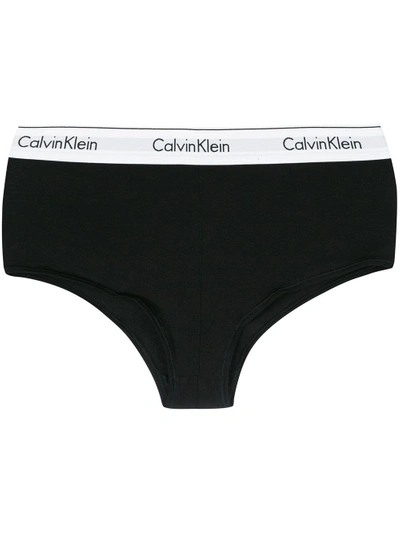 Calvin Klein Underwear Logo Waistband Shorty Briefs In Black