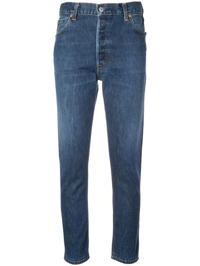 Re/done High Rise Cropped Jeans