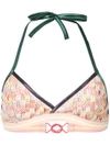 Martina Spetlova Woven Bikini Top In Pink