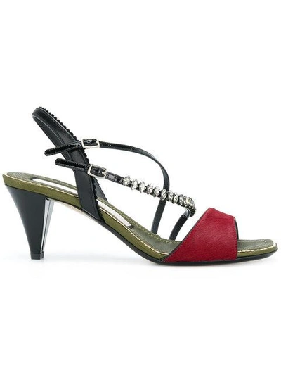 N°21 Embellished Strappy Sandals In Red