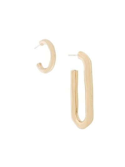 Pamela Love Deconstructed Hoop Earrings In Metallic