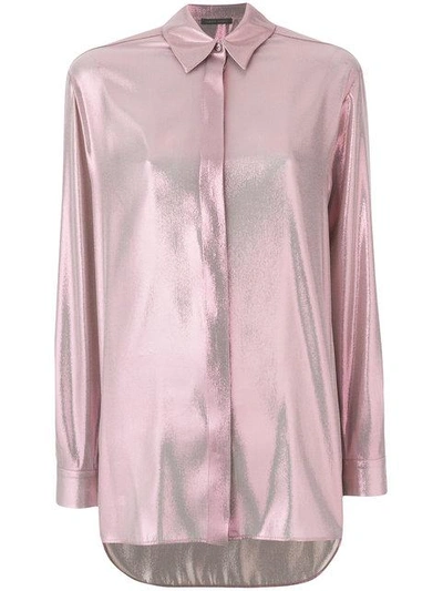 Alberta Ferretti Metallic Effect Shirt - Pink