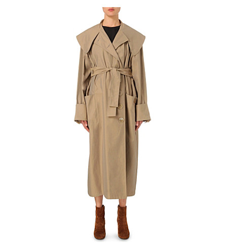Jw Anderson Women's Oversized Trench Coat In Beige In Camel | ModeSens