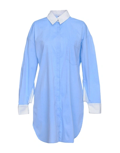 Liviana Conti Shirt Dress In Sky Blue