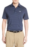 Under Armour Men's Playoff Performance Color Blocked Golf Polo In White/bass Blue