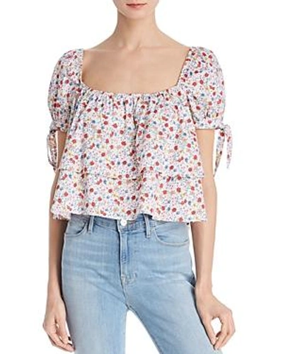 Likely Malita Tiered Floral-print Top In Floral Multi