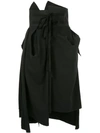 Aganovich Gathered And Draped Skirt In Black