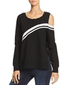 Pam & Gela Cutout Side-tie Sweatshirt In Black