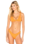 Minimale Animale The Knotted Rib Bikini Top In Orange