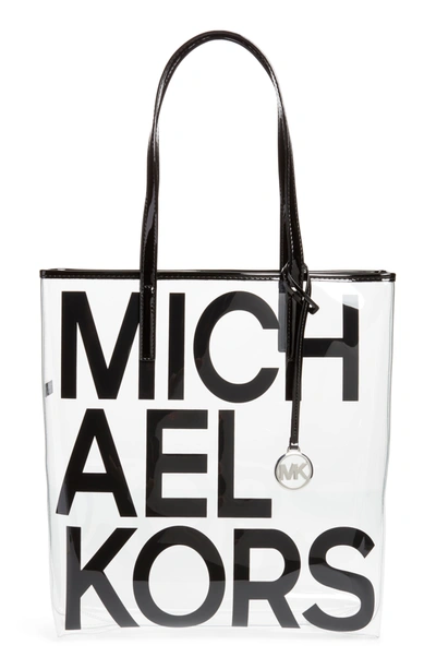 Michael Michael Kors The Michael Large North/south Logo Tote Bag In Jet Black