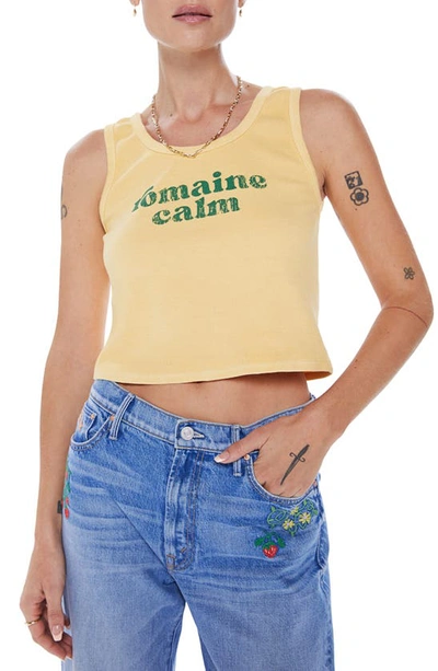 Mother The Yippie Tank Top In Yellow