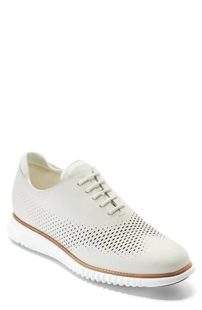 Cole Haan 2.zerogrand Wingtip In Ivory Leather/ White