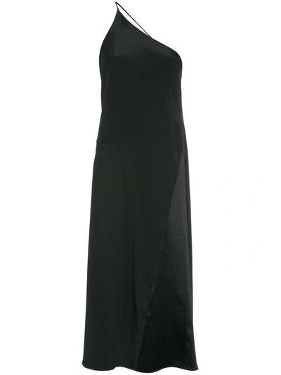 Kacey Devlin One Shoulder Midi Dress - Black
