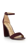 Sam Edelman Yaro Ankle Strap Sandal In Port Wine Suede