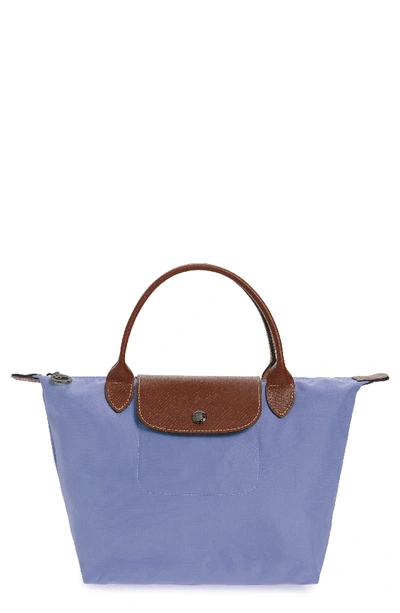 Longchamp 'small Le Pliage' Top Handle Tote - Purple In Lavender