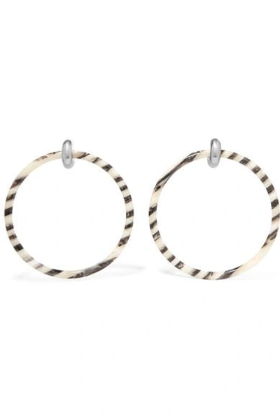 Balenciaga Acrylic And Silver-tone Hoop Earrings