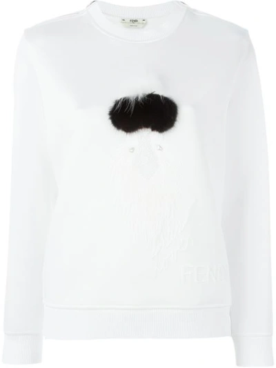 Fendi Karlito Sweatshirt In White